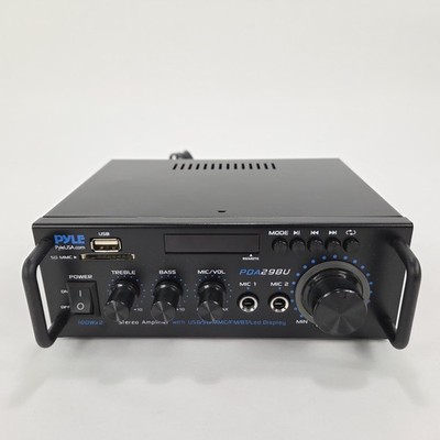 Pyle 200W Stereo Power Amplifier with Bluetooth Dual Audio Receiver - PDA29BU