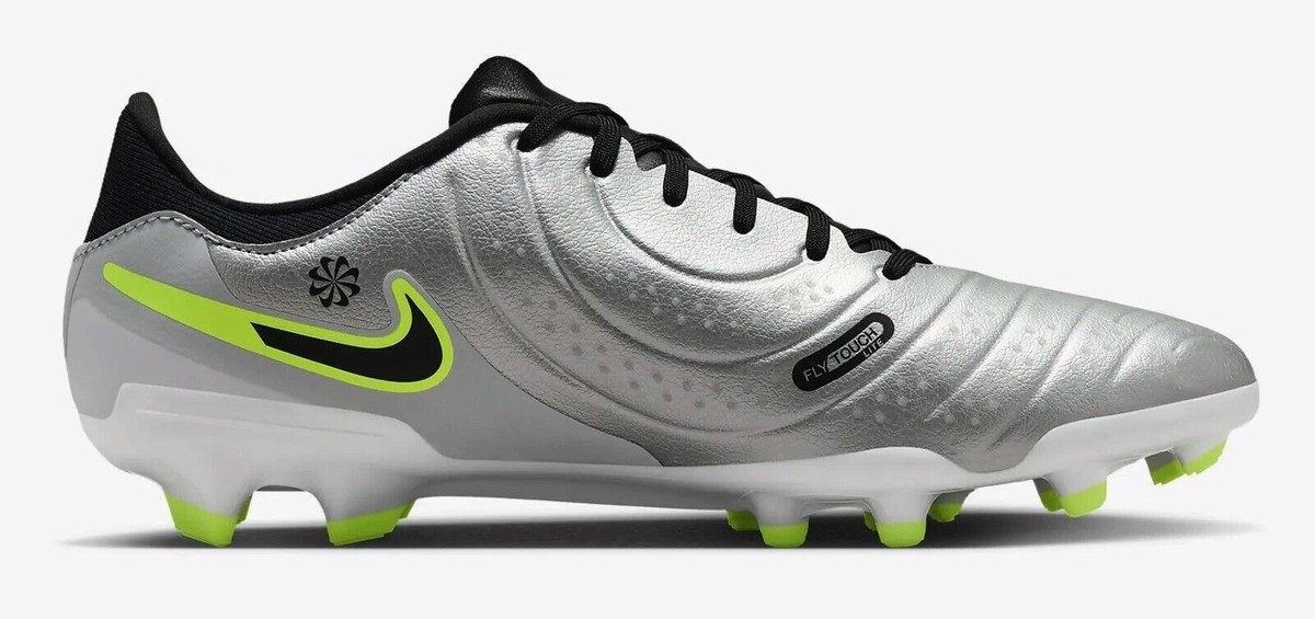 Nike Tiempo Legend 10 FG MG Soccer Cleats Shoes Silver DV4337-001