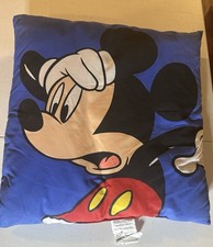 Vintage Disney Mickey Mouse Facepalm Pillow 18x18 Made In USA 2 Sided Springs