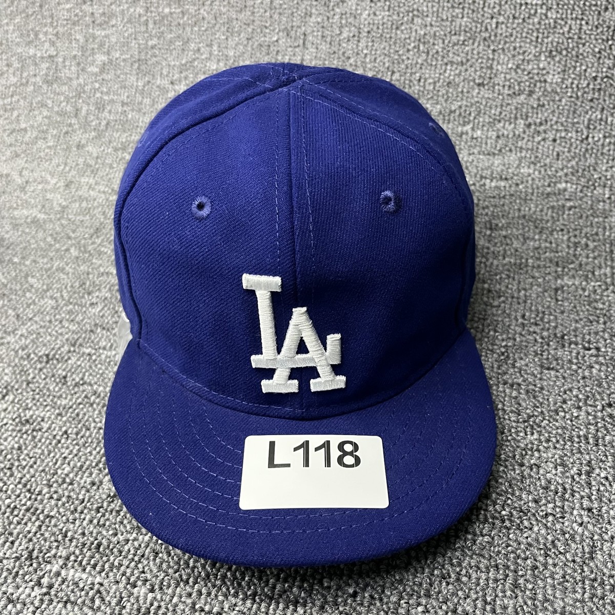 New Era 59FIFTY Los Angeles Dodgers Fitted Hat 7 1/4 Royal Blue Black Underbrim