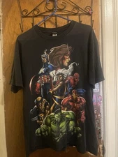Vintage Marvel x Mad Engine Marvel Heroes T-Shirt Size L