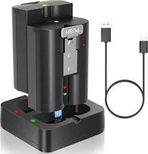 2× 7200mAh Battery + Charger for Ring Doorbell 2/3/4, Spotlight & Stick Up Cam