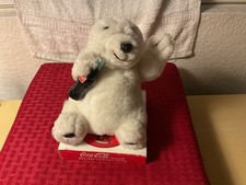 Coca Cola Plush Polar Bear - 1997 - White with Coke Bottle - Pre-Owned w/ Tag