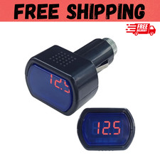 Car Led Digital Voltmeter Dc 12v24v Cigarette Lighter Voltage Meter Volt Gaug