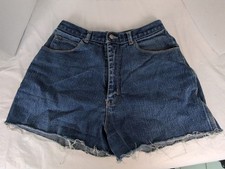Gitano Vintage High-Waisted Raw Hem Denim Shorts Size 12 Long