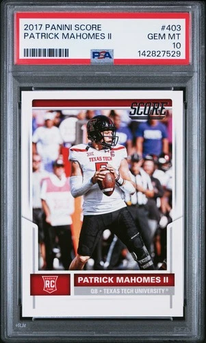 2017 PANINI SCORE #403 PATRICK MAHOMES II ROOKIE RC PSA 10