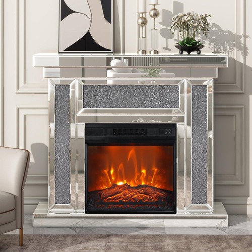 18" Modern Black Insert Electric Fireplace | eBay