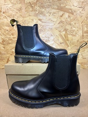 Dr Martens 2976 BEX Herren Leder Glatt Chelsea Boots In Schwarz UK 7 - TOP