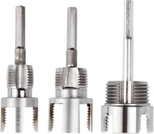 3Pcs PVC Pipe Threader Kit 1/2" 3/4" 1" NPT, Integrated Internal External Pipe