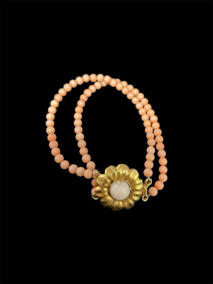 Bracciale In Corallo Rosa Naturale - Immagine 2 di 4