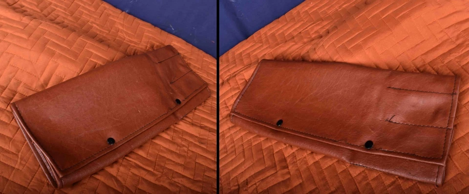 Porsche 911 1974-1983 light Brown Tool Bag Roll with Snaps turbo 911SC 930 911S - Image 2 of 4