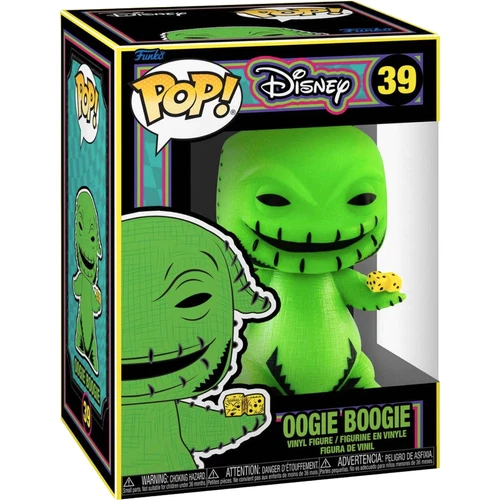 Funko POP! TNBC OOGIE BOOGIE #39 Disney BLACKLIGHT NEW +Protector Near Mint