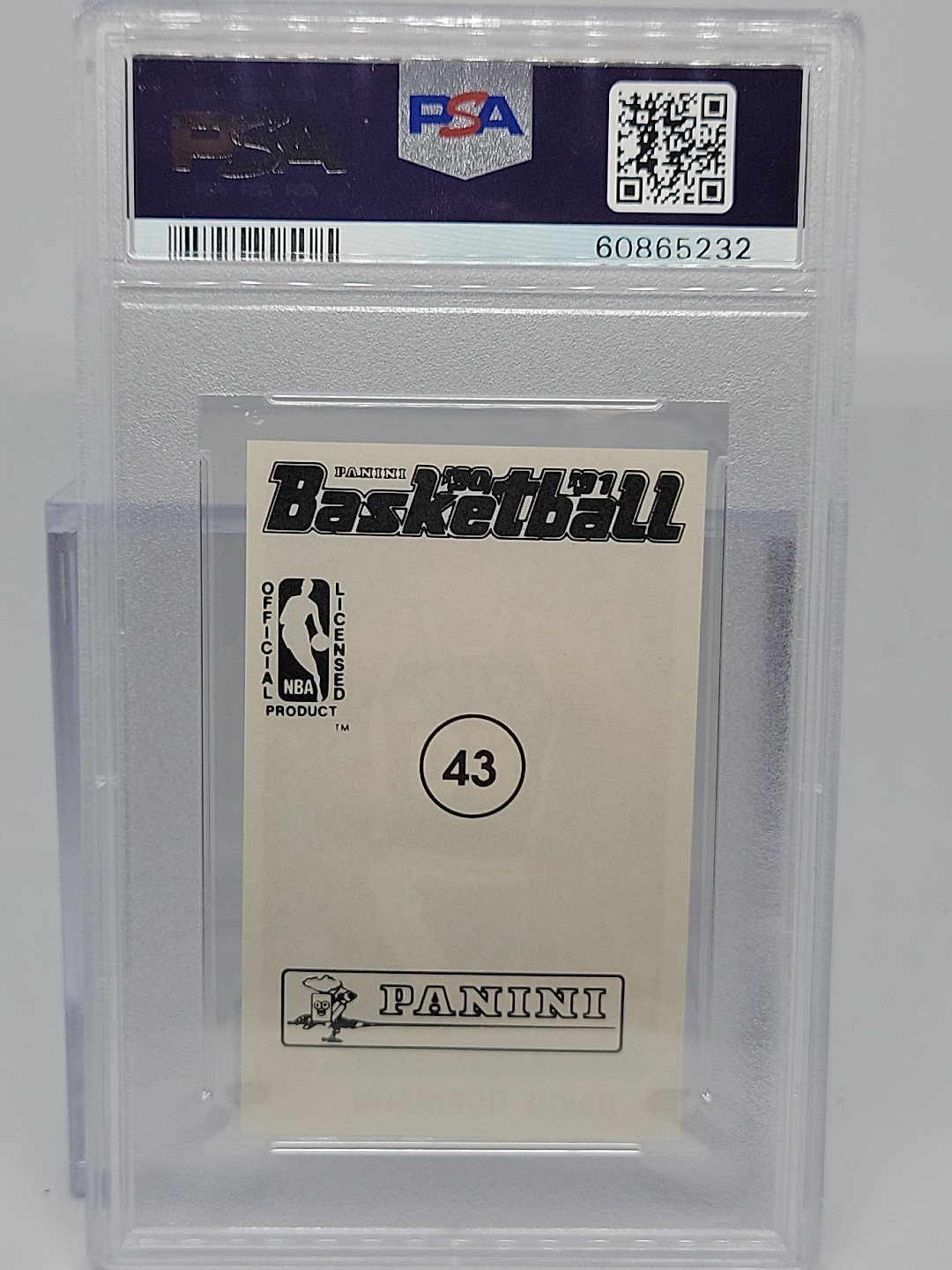 1990 NBA PANINI STICKER DAVID ROBINSON #43 HAND CUT PSA 9 MINT VINTAGE view 9