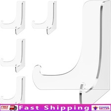 Acrylic Plate Stand 5 Pack Clear Easel Durable Triangular Display Holder New