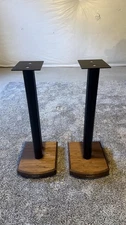 New - Atacama Moseco 6 speaker stands (Satin Black and Dark Bamboo)
