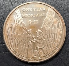 1 One Year Memorial .999 Silver 1oz Round | We will Never Forget 9-11 113.93 per troy oz