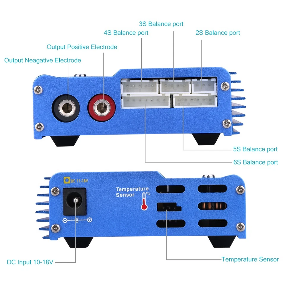 Lipo Battery Charger, 80W 6A Lipo Balance Charger, RC Battery Charger&Power Cord - Image 3 of 4