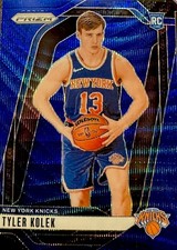 Tyler Kolek RC 2024-25 PANINI PRIZM Blue Wave Prizm #225 11/125 Knicks Rookie