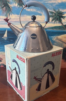 Vintage Alessi Tea Kettle By Michael Graves Rare Whistling Bird