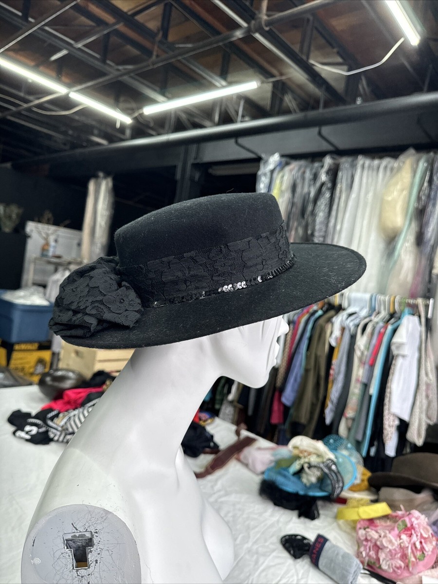 Vintage Doeskin Hat‎ Black Wool Felt Hat Made USA Geo Bellman Fedora Vintage Doeskin Hat Black Wool Felt Hat Made USA Geo Bellman  main image 3