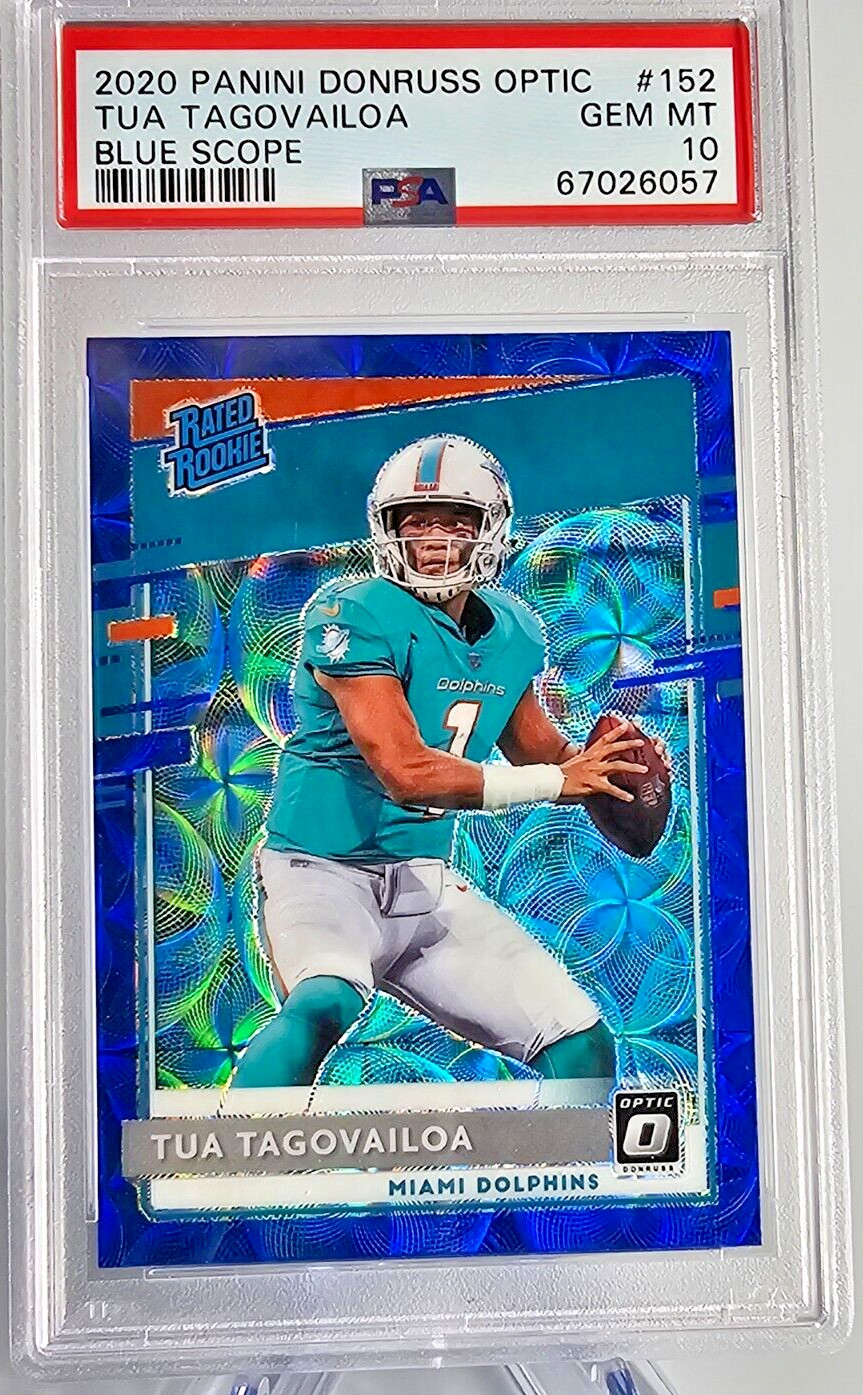 2020 Panini Donruss Optic Tua Tagovailoa Blue Scope Rookie #152 PSA 10 💎