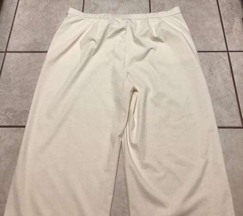 NWT EILEEN FISHER "3X" SOFT WHITE ORG COTTON BLEND CROPPED WIDE LEG PANTS $168 - Picture 5 of 8