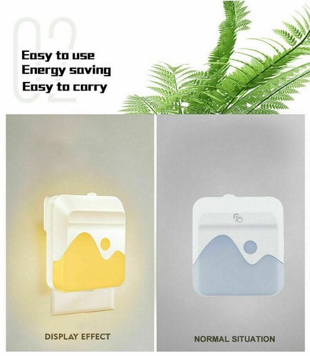 LED Night Light Plug In LED Dusk to Dawn Sensor Lights Dimmable Kids room Stairs - Picture 10 of 13