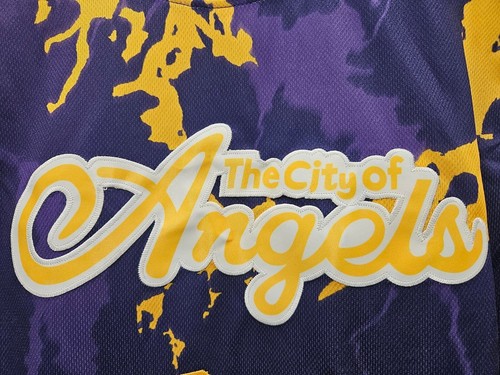 KOBE BRYANT Basketball Jersey #24 LOS ANGELES PURPLE GOLD CAMO JERSEY MENS 3XL - Picture 4 of 10