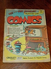 TEE AND VEE CROSLEY IN TELEVISION LAND (1951) VG (4.0) cond. PROMO COMIC 48 pg.