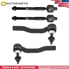 Front Inner & Outer Tie Rod Ends For 2013-2017 2018 Ford Fusion Edge Lincoln MKZ