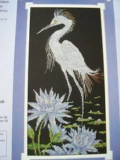 Snowy Egret Exotic Bird OOP Cross Stitch PATTERN (J)