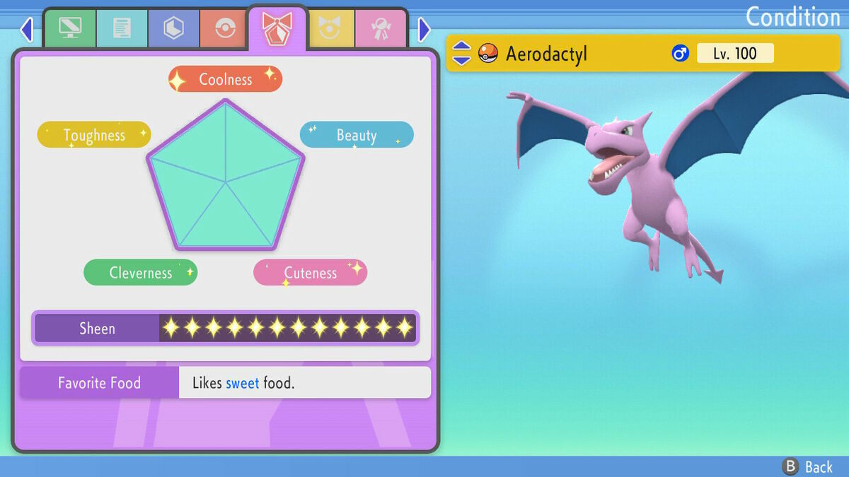 6IV Shiny Aerodactyl Pokemon Brilliant Diamond and Shining Pearl