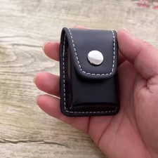 Custodia da uomo in pelle antivento porta cintura per accendisigari Zippo