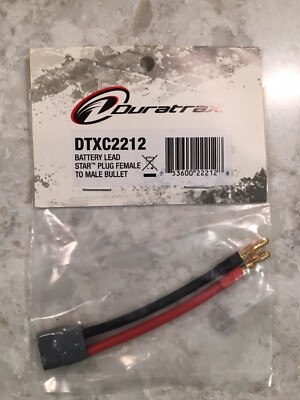Duratrax DTXC2212 Battery Lead female to male bullet 