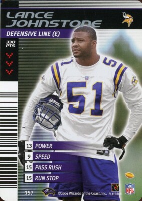 2002 NFL Showdown LANCE JOHNSTONE VIKINGS #157