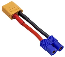NHX RC XT60 Male to EC3 Female Conversion Connector 14AWG 40mm