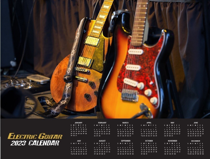 clearance-sale-2023-electric-guitar-calendar-w-free-gibson-guitar-pick-ebay