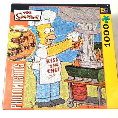 Simpsons Jigsaw Puzzle Photomosaics Homer Kiss The Chef 1000 Piece