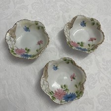 Vintage Japanese Hand Painted Bowls 3 Decorative Collectible