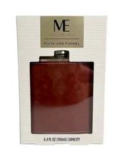 6.4 fl. oz. - Flask with Funnel Stainless & Faux Leather by Modern Expressions