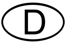 D Germany Country Code Sticker Decal