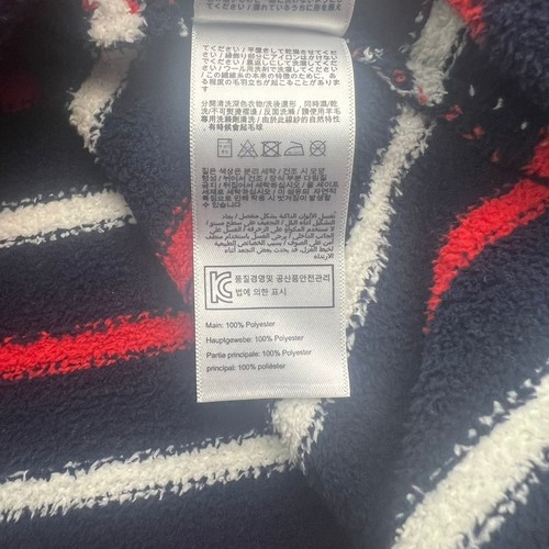 JOULES Jumper Womens UK 14 Navy Teddy Borg Stars Multi Striped Fleece Classic - Picture 11 of 12