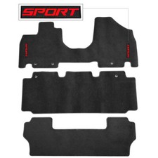 For 11-17 Honda Odyssey Floor Mats Carpet Front Rear Nylon Black W Sport