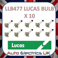 10 x Genuine LUCAS LLB477 H7 Halogen Headlamp Bulb 477 12V 55W DIPPED HEADLIGHT