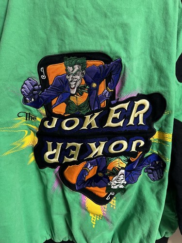 VNT Y2k Herren JH Designs The Joker Cartoon Biker grün Nascar Jacke 3XL 54w - Bild 10 von 14