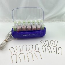 Conair Easy Start HS15R 20 Hot Curlers Rollers Pageant Pink Green Blue 17 Clips