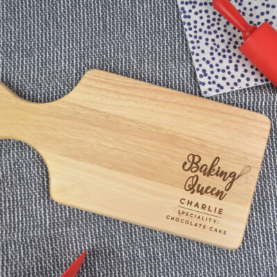 Backkönigin Personalisiert Servieren Kuchen Brett Ständer Backen Küche Mama Koch Geschenke