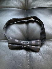 HARRODS London Men's Slim Bow Tie Adjustable Black England Mixed Fibers