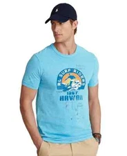 Polo Ralph Lauren Blue RL Surf Riders Hawaii Graphic Classic Fit Men's T-shirt M