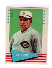 1961 Fleer #56 Dolf Luque Has Writing On it